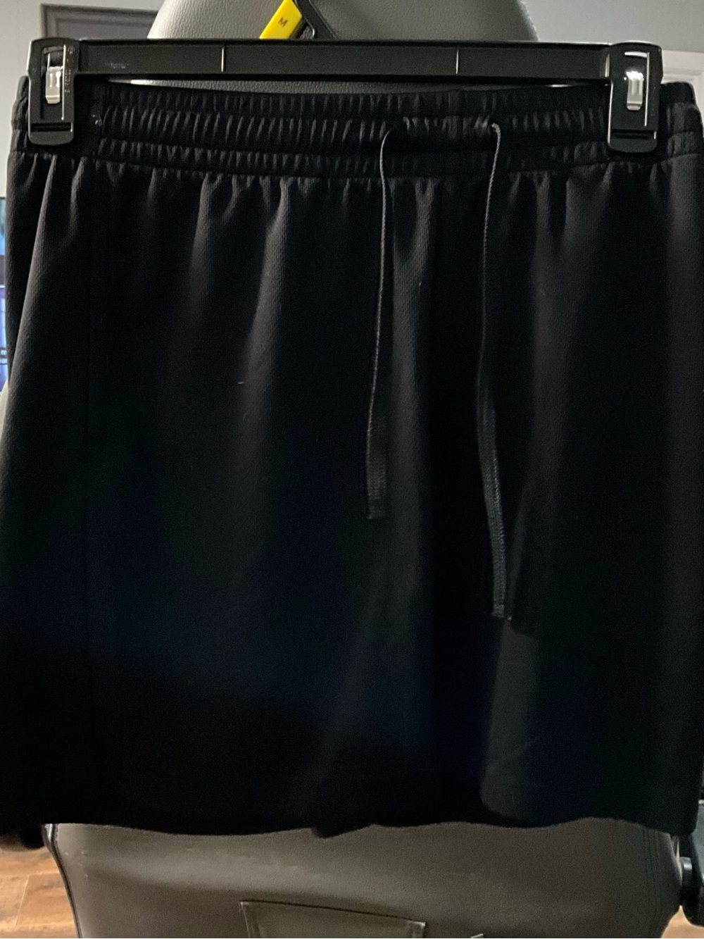 Men's Black Drawstring Athletic Shorts